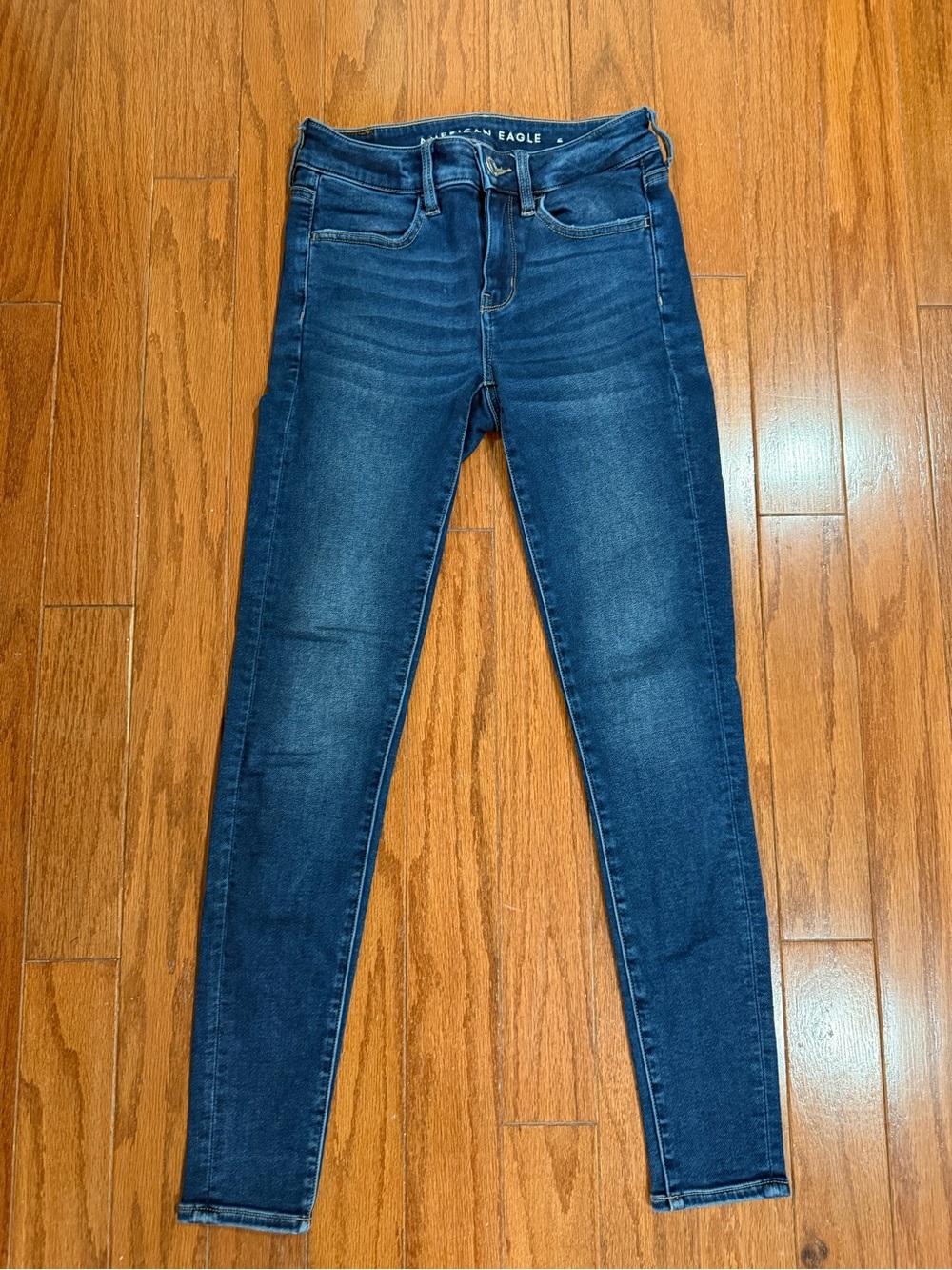 American Eagle Outfitters Dark Indigo High-Rise Skinny Jeans